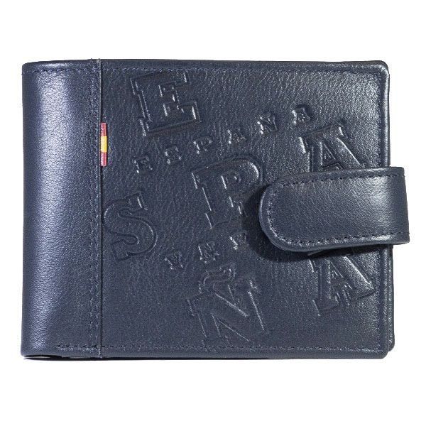 Cartera España con letras grabadas color negro