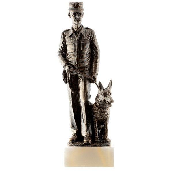 Guardia Civil con perro en color bronce