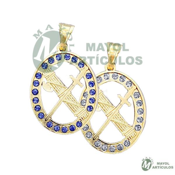 Colgante Emblema - Plata Baño Oro