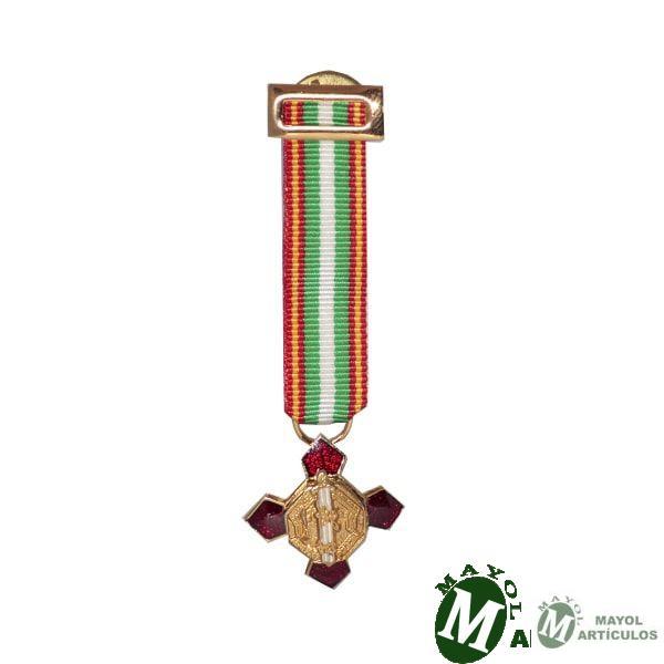 Medalla miniatura Merito Policial Roja
