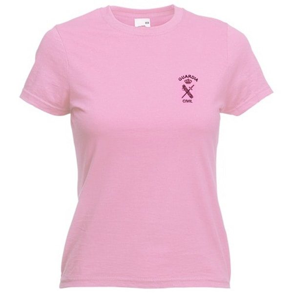 Camiseta color rosa para chica con Emblema