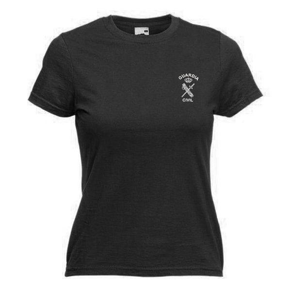 Camiseta color negro para chica con Emblema