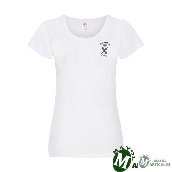Camiseta blanca para Chica con Emblema Guardia Civil