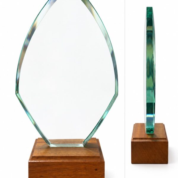 Trofeo Cristal Base Madera