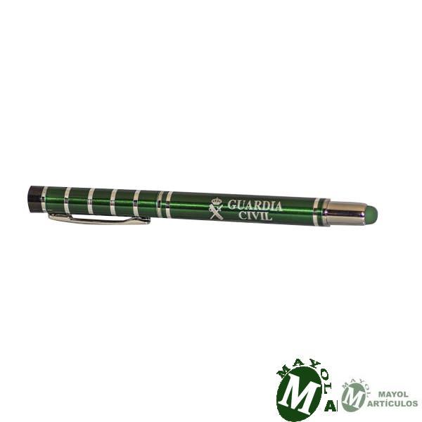Bolígrafo Verde Metálico grabado Guardia Civil