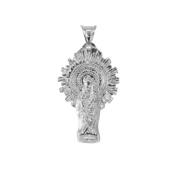 Colgante Virgen Silueta Plata