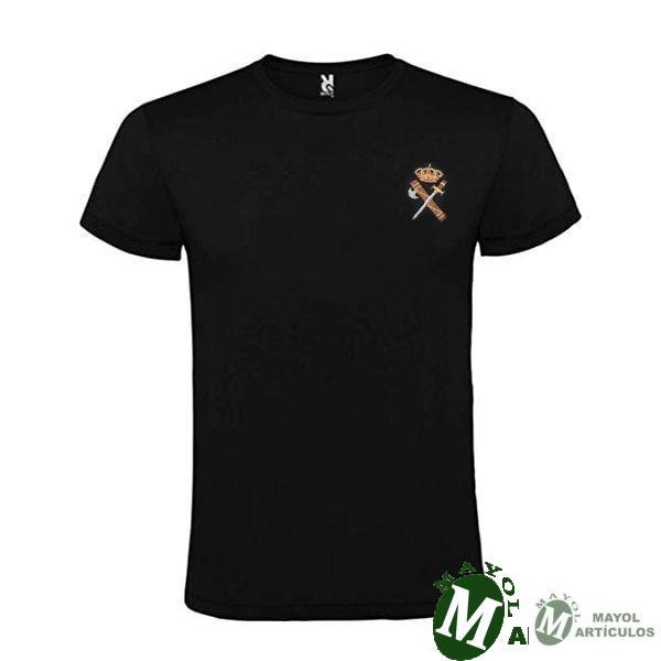 Camiseta color negro con Emblema Bordado