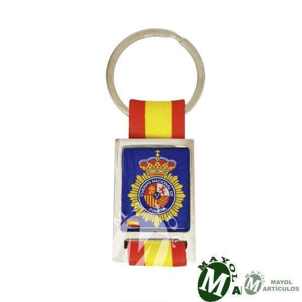 Llavero España con pegatina de CNP