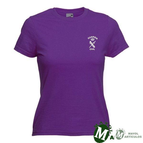 Camiseta color morado con Emblema para chica