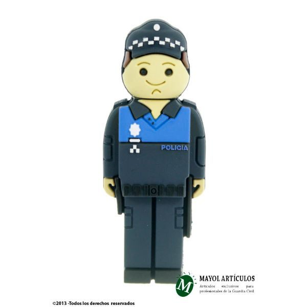 Pendrive Policia Municipal 8GB Azul