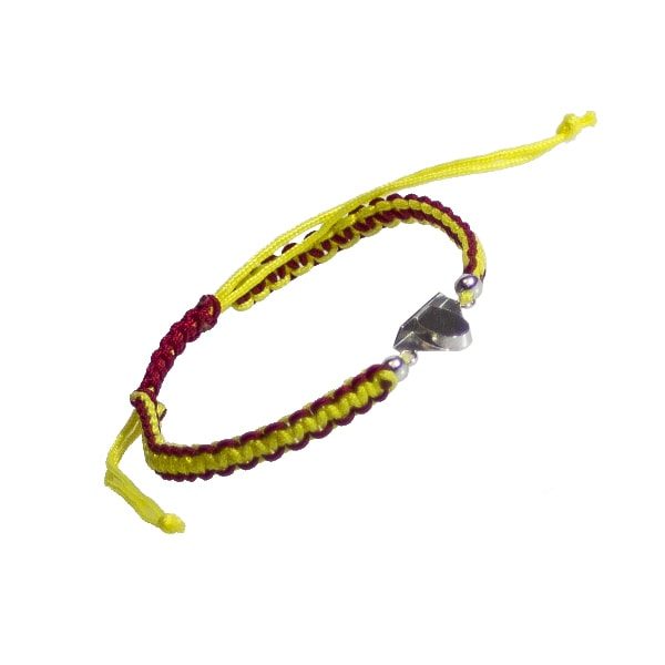 Pulsera en hilo color Bandera España con tricornio de plata
