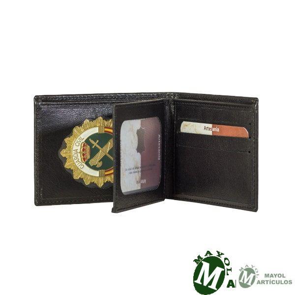 Vista de todos los compartimentos de la cartera rayo Guardia civil