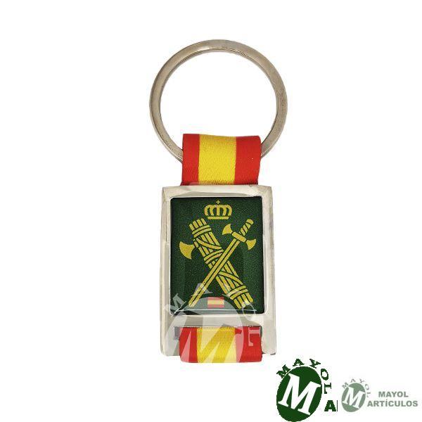 Llavero España con Emblema fondo verde