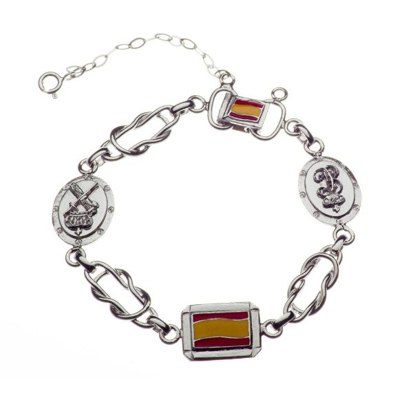 Pulsera GC Emblema y Bandera Plata