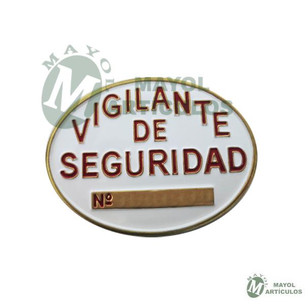 Placa de vigilante metálica