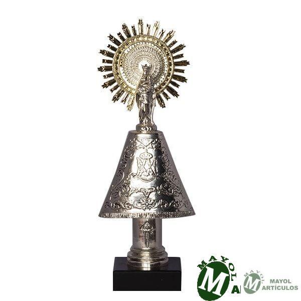 Virgen del Pilar manto bañada en plata