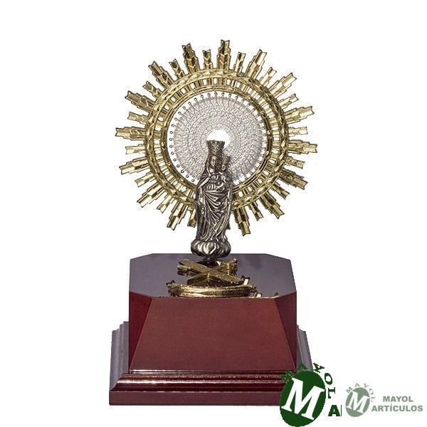 Virgen del Pilar con Base en Madera