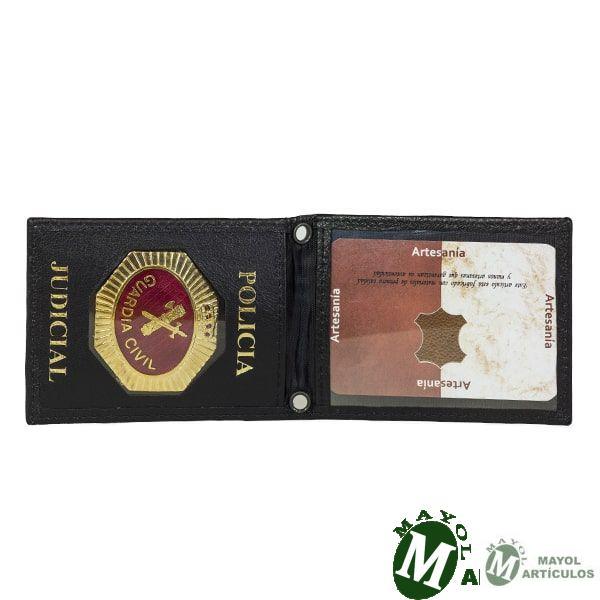 cartera para colgar Policía Judicial con ventana para placa