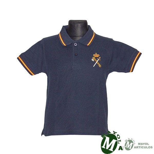 Polo Azul para niño con Emblema Guardia Civil bordado