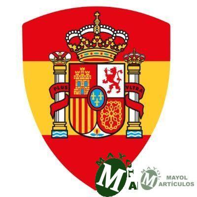 Pegatina Escudo sobre bandera