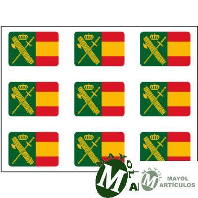 Blister varias pegatinas Emblema Guardia Civil
