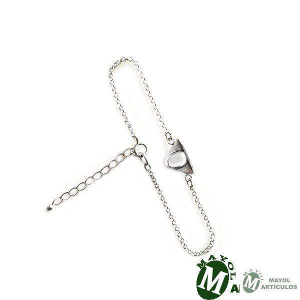Pulsera tricornio en plata de ley