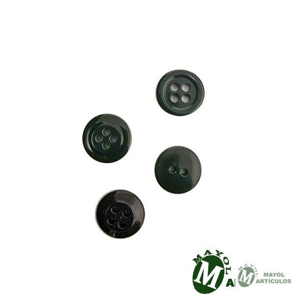 Botón verde para pantalones y camisas de uniformes