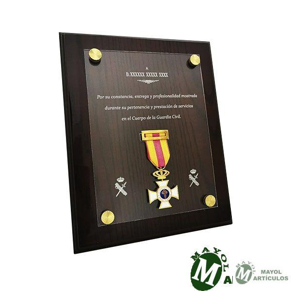 Placa Metacrilato sobre madera placa conmemorativa personalizada