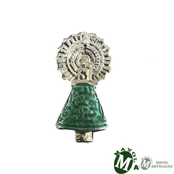 Pin Virgen del Pilar - manto verde