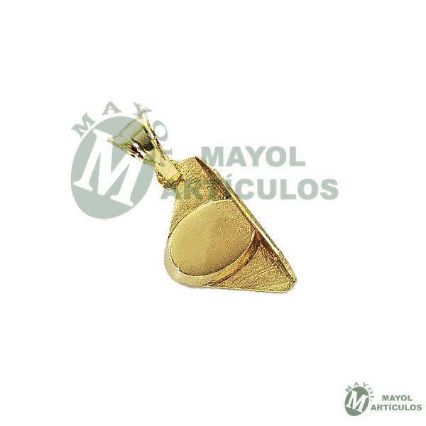 Colgante Tricornio plata Baño Oro