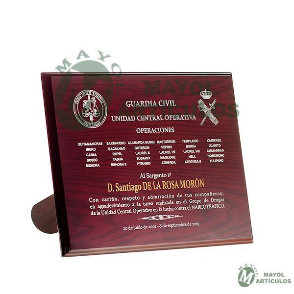 Placa de madera para personalizar Grabación Laser.