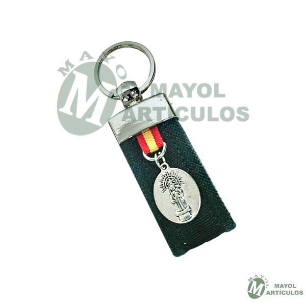 Llavero con Medalla Virgen del Pilar.