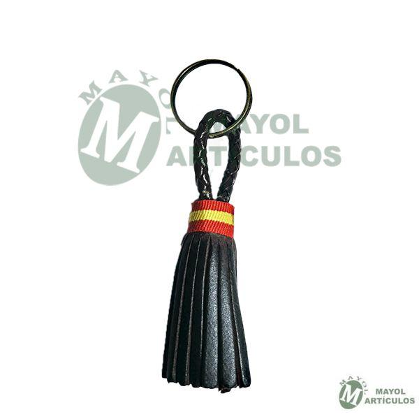 Llavero en piel flecos tamaño pequeño varios modelos
