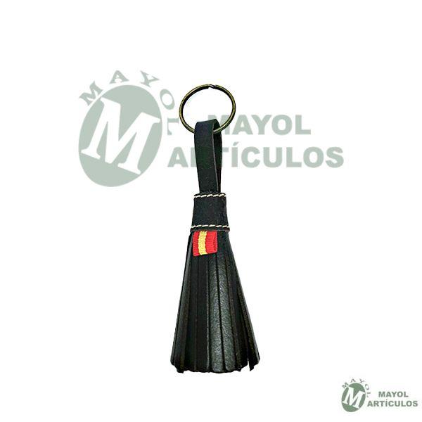 Llavero en piel Flecos