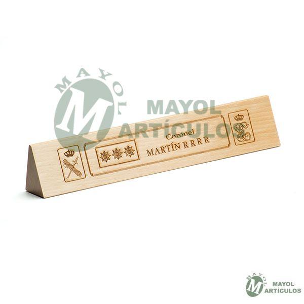 Angulo de madera sobremesa grabado a Laser, Base del ángulo cerrada 