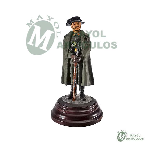 Figura de Plomo Guardia Civil con capa y tricornio