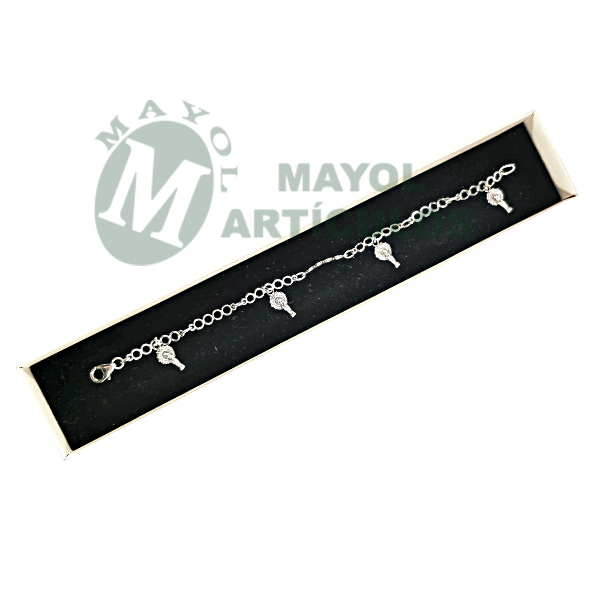 Pulsera Virgen del Pilar en plata