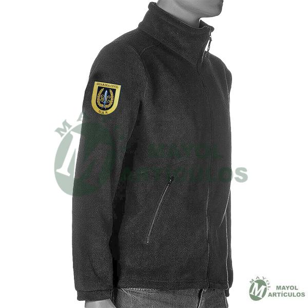 Forro Polar Color Negro con Parche GAR