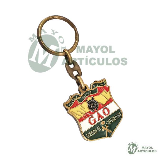 Llavero GAO  en Bronce  con  Escudo a color