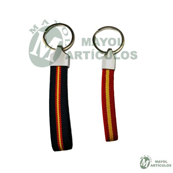 LLavero Bandera elaborado en Cinta Elastica