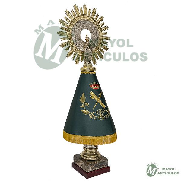 Virgen del pilar con Manto bordado