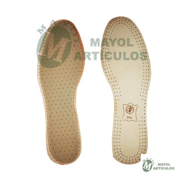 Plantilla para calzado compuesta en Piel  de  Latex, Corcho
