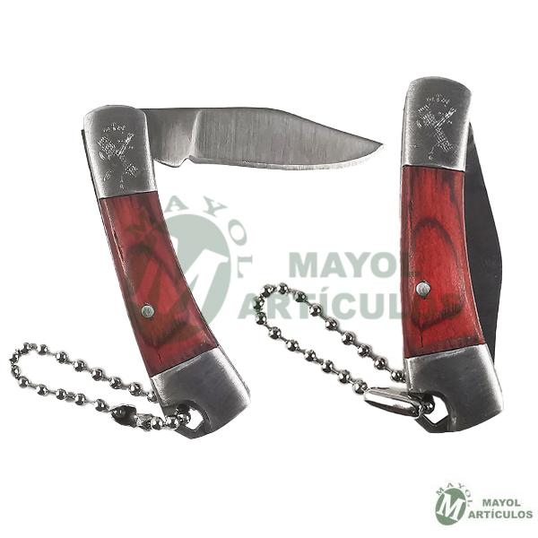 Navaja Mini cadena  Empuñadura en Madera.