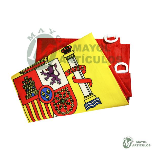 Bandera España para exterior, con anillas para sujetarla
