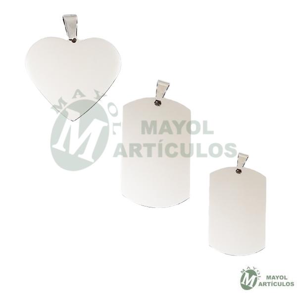 Chapas identificativas en Acero disponible en 3 modelos