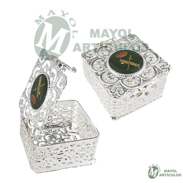 Rosariera color cromo con  Emblema Guardia Civil