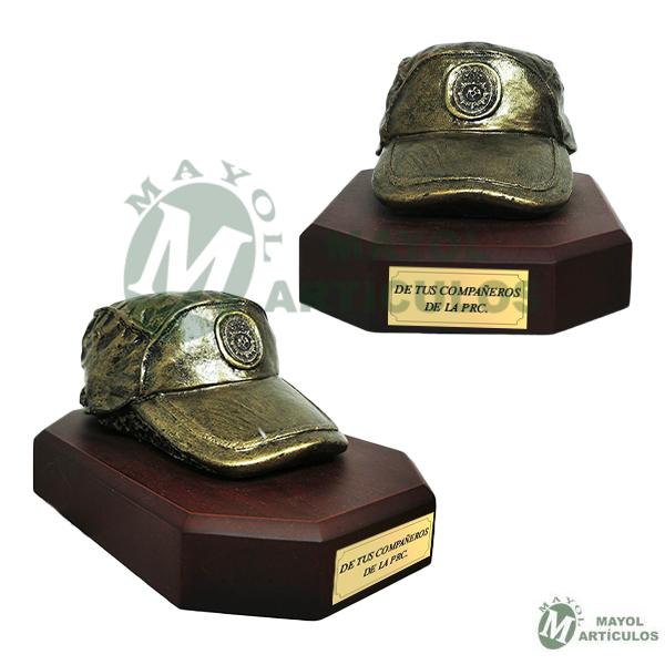 Figura Gorra Policia Nacional bronce