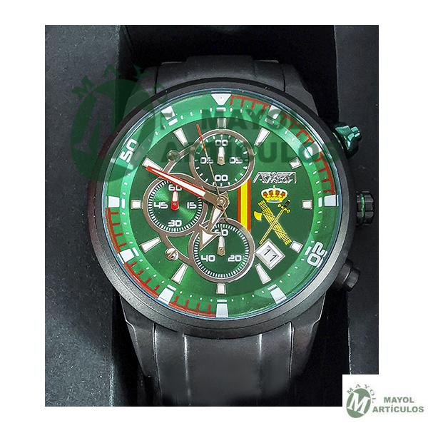 RELOJ AVIADOR AV1212-11 Reloj Multifunción Aviador  para Caballero con emblema Guardia Civil 