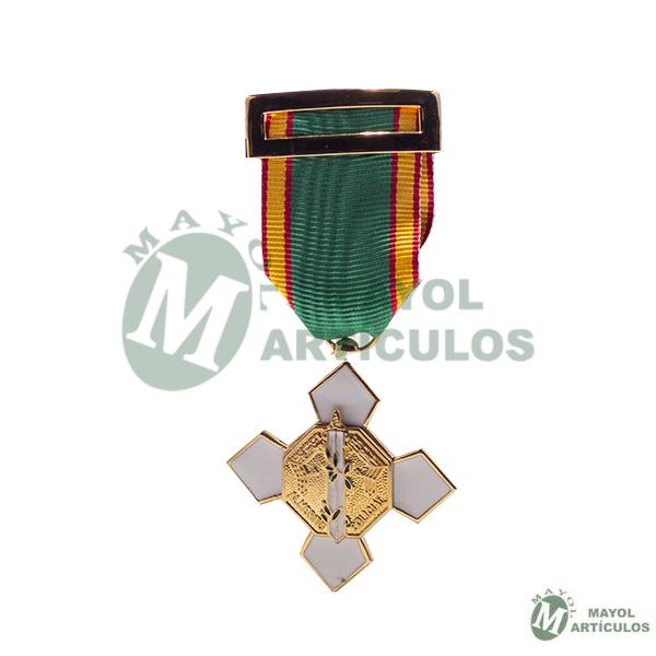 Medalla Merito Policial Blanca-  Acabados esmaltes al fuego 