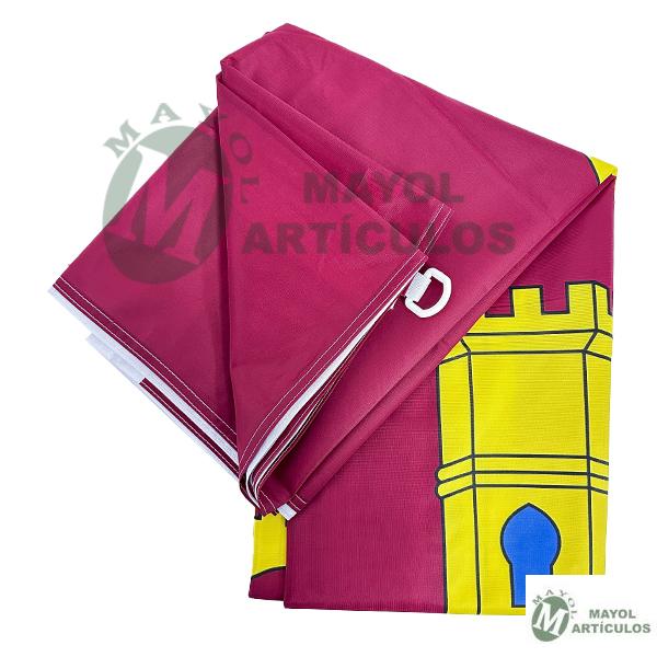 Bandera de Castilla la Mancha  de exteriores  fabricada en raso.
